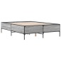 vidaXL Bettgestell Grau Sonoma 120x200 cm Holzwerkstoff und Metall vidaXL Bettgestell Grau Sonoma 120x200 cm Holzwerkstoff und Metall