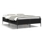 vidaXL Bettgestell Schwarz 140x190 cm Holzwerkstoff und Metall vidaXL Bettgestell Schwarz 140x190 cm Holzwerkstoff und Metall
