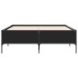 vidaXL Bettgestell Schwarz 140x190 cm Holzwerkstoff und Metall vidaXL Bettgestell Schwarz 140x190 cm Holzwerkstoff und Metall