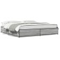 vidaXL Bettgestell Grau Sonoma 180x200 cm Holzwerkstoff und Metall vidaXL Bettgestell Grau Sonoma 180x200 cm Holzwerkstoff und Metall