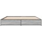 vidaXL Bettgestell Grau Sonoma 180x200 cm Holzwerkstoff und Metall vidaXL Bettgestell Grau Sonoma 180x200 cm Holzwerkstoff und Metall