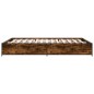 vidaXL Bettgestell Räuchereiche 150x200 cm Holzwerkstoff und Metall vidaXL Bettgestell Räuchereiche 150x200 cm Holzwerkstoff und Metall
