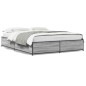 vidaXL Bettgestell Grau Sonoma 140x200 cm Holzwerkstoff und Metall vidaXL Bettgestell Grau Sonoma 140x200 cm Holzwerkstoff und Metall