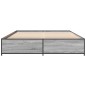 vidaXL Bettgestell Grau Sonoma 140x200 cm Holzwerkstoff und Metall vidaXL Bettgestell Grau Sonoma 140x200 cm Holzwerkstoff und Metall