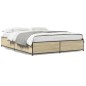 vidaXL Bettgestell Sonoma-Eiche 140x190 cm Holzwerkstoff und Metall vidaXL Bettgestell Sonoma-Eiche 140x190 cm Holzwerkstoff und Metall