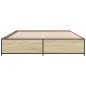 vidaXL Bettgestell Sonoma-Eiche 140x190 cm Holzwerkstoff und Metall vidaXL Bettgestell Sonoma-Eiche 140x190 cm Holzwerkstoff und Metall