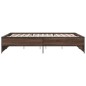 vidaXL Bettgestell Braun Eichen-Optik 140x200 cm Holzwerkstoff Metall vidaXL Bettgestell Braun Eichen-Optik 140x200 cm Holzwerkstoff Metall
