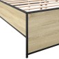 vidaXL Bettgestell Sonoma-Eiche 120x200 cm Holzwerkstoff und Metall vidaXL Bettgestell Sonoma-Eiche 120x200 cm Holzwerkstoff und Metall