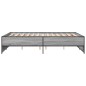 vidaXL Bettgestell Grau Sonoma 140x190 cm Holzwerkstoff und Metall vidaXL Bettgestell Grau Sonoma 140x190 cm Holzwerkstoff und Metall