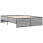vidaXL Bettgestell Grau Sonoma 140x190 cm Holzwerkstoff und Metall vidaXL Bettgestell Grau Sonoma 140x190 cm Holzwerkstoff und Metall