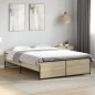 vidaXL Bettgestell Sonoma-Eiche 140x190 cm Holzwerkstoff und Metall vidaXL Bettgestell Sonoma-Eiche 140x190 cm Holzwerkstoff und Metall