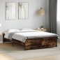 vidaXL Bettgestell Räuchereiche 120x190 cm Holzwerkstoff und Metall vidaXL Bettgestell Räuchereiche 120x190 cm Holzwerkstoff und Metall