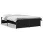 vidaXL Bettgestell Schwarz 135x190 cm Holzwerkstoff und Metall vidaXL Bettgestell Schwarz 135x190 cm Holzwerkstoff und Metall