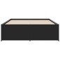 vidaXL Bettgestell Schwarz 135x190 cm Holzwerkstoff und Metall vidaXL Bettgestell Schwarz 135x190 cm Holzwerkstoff und Metall