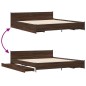 vidaXL Bettgestell mit Schubladen Braun Eichen-Optik 180x200 cm vidaXL Bettgestell mit Schubladen Braun Eichen-Optik 180x200 cm