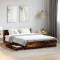 vidaXL Bettgestell mit Schubladen Räuchereiche 135x190cm Holzwerkstoff vidaXL Bettgestell mit Schubladen Räuchereiche 135x190cm Holzwerkstoff