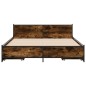 vidaXL Bettgestell mit Schubladen Räuchereiche 135x190cm Holzwerkstoff vidaXL Bettgestell mit Schubladen Räuchereiche 135x190cm Holzwerkstoff
