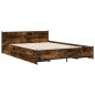 vidaXL Bettgestell mit Schubladen Räuchereiche 120x190cm Holzwerkstoff vidaXL Bettgestell mit Schubladen Räuchereiche 120x190cm Holzwerkstoff