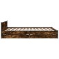 vidaXL Bettgestell mit Schubladen Räuchereiche 120x190cm Holzwerkstoff vidaXL Bettgestell mit Schubladen Räuchereiche 120x190cm Holzwerkstoff
