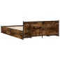 vidaXL Bettgestell mit Schubladen Räuchereiche 120x190cm Holzwerkstoff vidaXL Bettgestell mit Schubladen Räuchereiche 120x190cm Holzwerkstoff