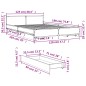vidaXL Bettgestell mit Schubladen Räuchereiche 120x190cm Holzwerkstoff vidaXL Bettgestell mit Schubladen Räuchereiche 120x190cm Holzwerkstoff