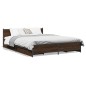 vidaXL Bettgestell mit Schubladen Braun Eichen-Optik 120x190 cm vidaXL Bettgestell mit Schubladen Braun Eichen-Optik 120x190 cm