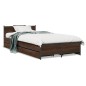 vidaXL Bettgestell mit Schubladen Braun Eichen-Optik 90x190 cm vidaXL Bettgestell mit Schubladen Braun Eichen-Optik 90x190 cm