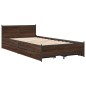 vidaXL Bettgestell mit Schubladen Braun Eichen-Optik 90x190 cm vidaXL Bettgestell mit Schubladen Braun Eichen-Optik 90x190 cm