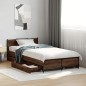 vidaXL Bettgestell mit Schubladen Braun Eichen-Optik 90x190 cm vidaXL Bettgestell mit Schubladen Braun Eichen-Optik 90x190 cm