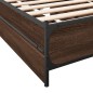 vidaXL Bettgestell mit Schubladen Braun Eichen-Optik 90x190 cm vidaXL Bettgestell mit Schubladen Braun Eichen-Optik 90x190 cm
