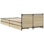 vidaXL Bettgestell mit Schubladen Sonoma-Eiche 100x200cm Holzwerkstoff vidaXL Bettgestell mit Schubladen Sonoma-Eiche 100x200cm Holzwerkstoff
