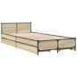 vidaXL Bettgestell mit Schubladen Sonoma-Eiche 90x200cm Holzwerkstoff vidaXL Bettgestell mit Schubladen Sonoma-Eiche 90x200cm Holzwerkstoff