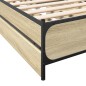 vidaXL Bettgestell mit Schubladen Sonoma-Eiche 90x200cm Holzwerkstoff vidaXL Bettgestell mit Schubladen Sonoma-Eiche 90x200cm Holzwerkstoff