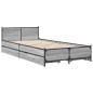 vidaXL Bettgestell mit Schubladen Grau Sonoma 75x190 cm Holzwerkstoff vidaXL Bettgestell mit Schubladen Grau Sonoma 75x190 cm Holzwerkstoff