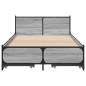 vidaXL Bettgestell mit Schubladen Grau Sonoma 75x190 cm Holzwerkstoff vidaXL Bettgestell mit Schubladen Grau Sonoma 75x190 cm Holzwerkstoff