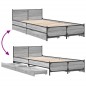 vidaXL Bettgestell mit Schubladen Grau Sonoma 75x190 cm Holzwerkstoff vidaXL Bettgestell mit Schubladen Grau Sonoma 75x190 cm Holzwerkstoff