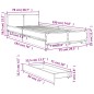 vidaXL Bettgestell mit Schubladen Grau Sonoma 75x190 cm Holzwerkstoff vidaXL Bettgestell mit Schubladen Grau Sonoma 75x190 cm Holzwerkstoff