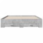vidaXL Bettgestell mit Schubladen Betongrau 160x200 cm Holzwerkstoff vidaXL Bettgestell mit Schubladen Betongrau 160x200 cm Holzwerkstoff