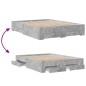 vidaXL Bettgestell mit Schubladen Betongrau 160x200 cm Holzwerkstoff vidaXL Bettgestell mit Schubladen Betongrau 160x200 cm Holzwerkstoff
