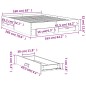 vidaXL Bettgestell mit Schubladen Betongrau 160x200 cm Holzwerkstoff vidaXL Bettgestell mit Schubladen Betongrau 160x200 cm Holzwerkstoff