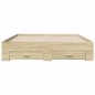 vidaXL Bettgestell mit Schubladen Sonoma-Eiche 140x200cm Holzwerkstoff vidaXL Bettgestell mit Schubladen Sonoma-Eiche 140x200cm Holzwerkstoff
