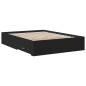 vidaXL Bettgestell mit Schubladen Schwarz 120x200 cm Holzwerkstoff vidaXL Bettgestell mit Schubladen Schwarz 120x200 cm Holzwerkstoff