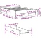 vidaXL Bettgestell mit Schubladen Schwarz 120x200 cm Holzwerkstoff vidaXL Bettgestell mit Schubladen Schwarz 120x200 cm Holzwerkstoff