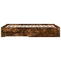 vidaXL Bettgestell mit Schubladen Räuchereiche 140x190cm Holzwerkstoff vidaXL Bettgestell mit Schubladen Räuchereiche 140x190cm Holzwerkstoff