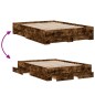 vidaXL Bettgestell mit Schubladen Räuchereiche 140x190cm Holzwerkstoff vidaXL Bettgestell mit Schubladen Räuchereiche 140x190cm Holzwerkstoff