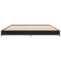 vidaXL Bettgestell Schwarz 140x190 cm Holzwerkstoff und Metall vidaXL Bettgestell Schwarz 140x190 cm Holzwerkstoff und Metall