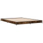 vidaXL Bettgestell Räuchereiche 135x190 cm Holzwerkstoff und Metall vidaXL Bettgestell Räuchereiche 135x190 cm Holzwerkstoff und Metall