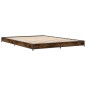 vidaXL Bettgestell Räuchereiche 135x190 cm Holzwerkstoff und Metall vidaXL Bettgestell Räuchereiche 135x190 cm Holzwerkstoff und Metall