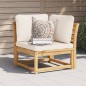 vidaXL Garten-Ecksofa mit Kissen 73x73x65 cm Massivholz Akazie vidaXL Garten-Ecksofa mit Kissen 73x73x65 cm Massivholz Akazie