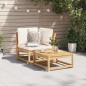 vidaXL Garten-Ecksofa mit Kissen 73x73x65 cm Massivholz Akazie vidaXL Garten-Ecksofa mit Kissen 73x73x65 cm Massivholz Akazie